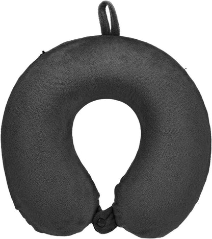 HOMEWINS 100% Pure Memory Foam Travel Pillow – Soft Neck & Head Support Cushion for Airplane, Car, Home & Office (Random Color)