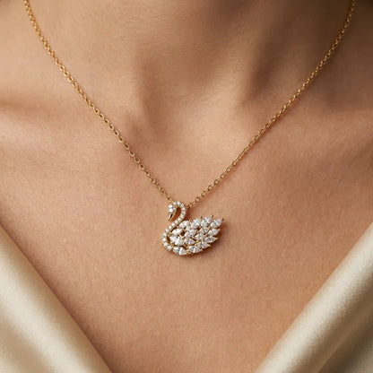 Tulip Bracelet With Swan Necklace Stainless Steel Durable Comfortable Stylish Affordable Practical Choice Reliable Performance